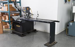 DM-10 optional K110 table allows for easy cutting of multiple lengths