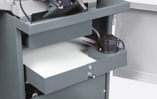 C350-2CNC steel base with removable coolant tray