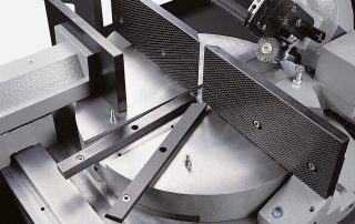 DM-12/15 rotating table assembled on a roller bearing diameter 420-mm pre-loaded with a thrust bearing complete with replaceable steel plates on the working table surface